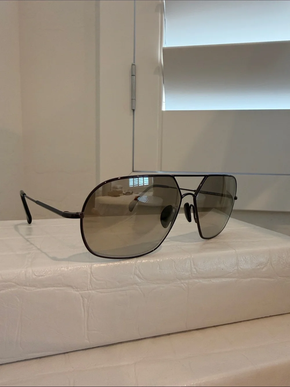 Porsche Design P8511 Aviator Sunglasses Sepia Brown w/Brown Gradient  Mirror